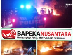 Mobil Pickup Pengangkut BBM Terbakar Langkah Sigap Polsek Manggelewa Lakukan Upaya Pemadaman