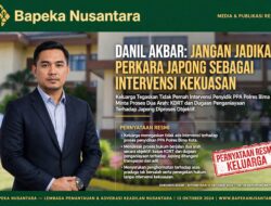 Danil Akbar: Jangan Jadikan Perkara Japong Sebagai Arena Intervensi Kekuasaan Diduga Oknum Dewan dan Keluarga Tegaskan Tidak Intervensi Penyidik PPA Polres Bima Kota
