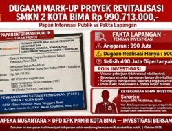 Pekerjaan Revitalisasi SMKN 2 Kota Bima Diduga Tak Sesuai Spek RAB