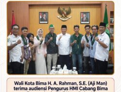 Wali Kota Bima Terima Audiensi HMI Cabang Bima, Dukung Pelaksanaan Kegiatan Tingkat Nasional
